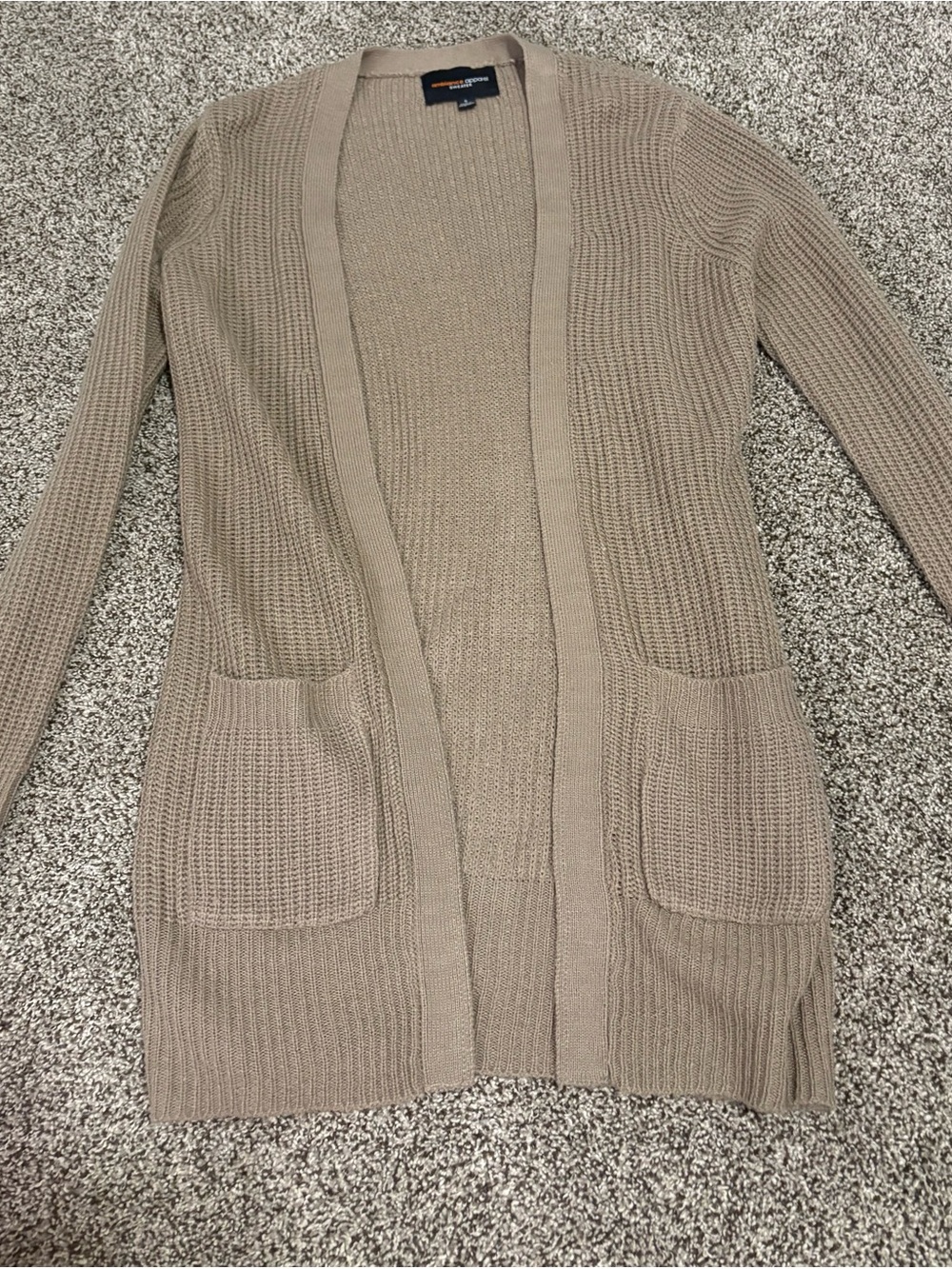 Chico's Open-Front Knit Cardigan - Taupe